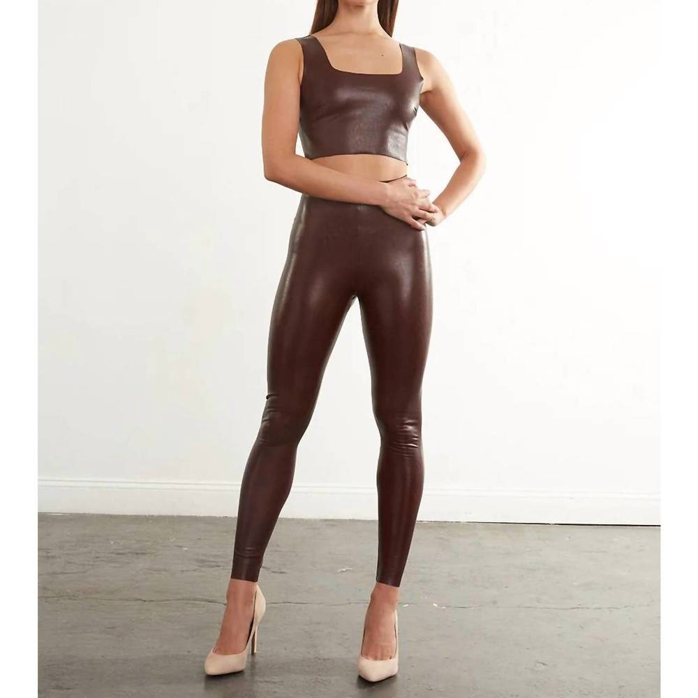 NEW COMMANDO faux leather legging in oxblood